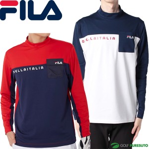 フィラ ゴルフ 長袖 モックネックシャツ ECOスムース メンズ 783-562 トップス ゴルフウェア 2023年秋冬モデル FILA GOLF 783562 秋冬ウ