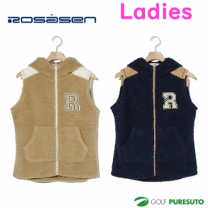 【レディース】ロサーセン A-Line ダブルフェイスボア ベスト 048-49071 トップス ゴルフウェア 2023年秋冬モデル Rosasen