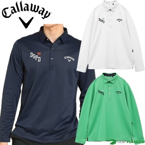 キャロウェイ 長袖 ポロシャツ ウィンドセンサー鹿の子 メンズ C23133100 ゴルフウェア 2023年春夏モデル Callaway 春夏ウェア