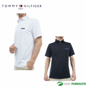 トミー ヒルフィガー 凹凸ロゴジャガード 半袖シャツ THMA413 トップス ゴルフウェア 2024年春夏モデル TOMMY HILFIGER