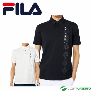 フィラ ゴルフ 無地鹿の子 半袖 ボタンダウンシャツ 744-660 トップス ゴルフウェア 2024年春夏モデル FILA