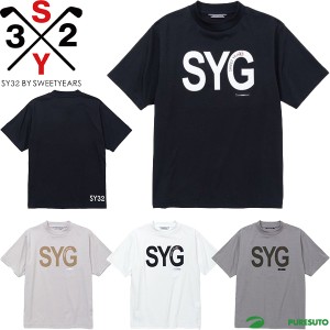 SY32 by SWEET YEARS 半袖 モックネックシャツ クアトロセブンリサイクル ハイネックモックT メンズ SYG-24S29 トップス ゴルフウェア エ