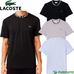 ラコステ LACOSTE 半袖 鹿の子地 Tシャツ ジャカードリブニットカラー TH0799-99 ジャガード トップス タウンユース カジュアル レギュラ