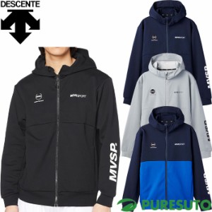 【在庫処分】デサント DESCENTE 長袖 フルジップ フーディー ジャケット Move Sport S.F.TECH スリーブロゴ メンズ DMMVJF20 スウェット 