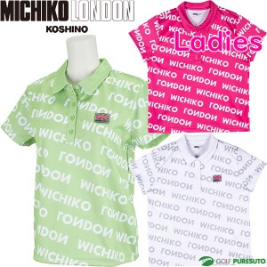 【レディース】ミチコロンドン 半袖 ポロシャツ MLG2S-03 総柄 ゴルフウェア