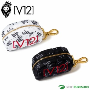 V12 ゴルフ ボールケース 2個収納 TVGS BALL CASE 白 黒 メンズ レディース ユニセックス V122220-BG05
