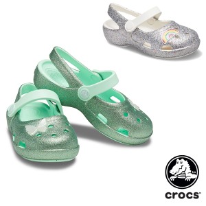 【送料無料対象外】クロックス(CROCS) クラシック グリッター チャーム メリージェーン キッズ(classic glitter charm mery jane kids) [