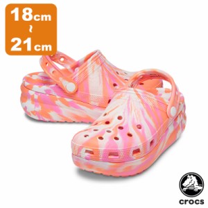 クロックス(CROCS) クラシック クロックス マーブル キューティー クロッグ キッズ(classic crocs marbled cutie clog k) サンダル [BB]