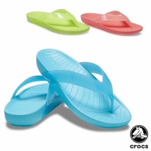 クロックス(CROCS) クロックス スプラッシュ グロッシー フリップ(crocs splash glossy flip) ビーサン【女性用】 [BB]