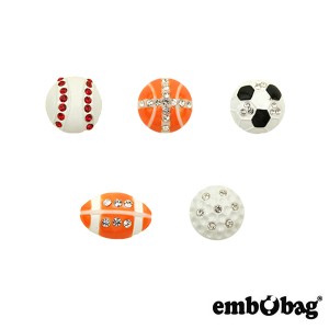 【ゆうパケット可】エンボバッグ(embobag)ゴルフ/サッカー/バスケット/ラグビー/野球 ボール チャーム[小物][AA-2]