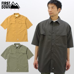 ファーストダウン(First Down) リバーシャツ 半袖 RIVER SHIRTS S/S Re CONHny TASLAN RIP NYLON (F491003) メンズ 半袖シャツ  [BB]