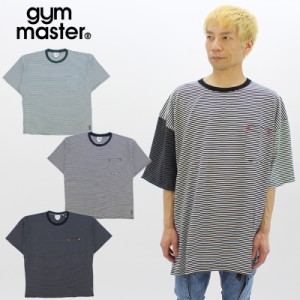 ジムマスター gym master ピンボーダーポケットメガTEE カットソー 半袖 Tシャツ 男性 メンズ [AA]