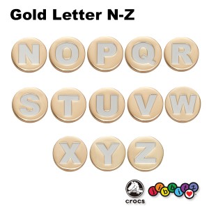 クロックス(CROCS) ジビッツ(jibbitz) ゴールドレターN-Z(gold letter N-Z) シューズアクセサリー ネコポス可 [SKY] [小物] [AA-2]