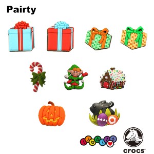 【ゆうパケット可】クロックス(CROCS)ジビッツ(jibbitz)パーティー(Party) [BLK][小物][AA-2]