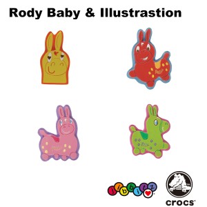 【ゆうパケット可】クロックス(CROCS)ジビッツ(jibbitz) ロディ ベビー ＆ イラストレーション(Rody Baby & Illustration) [YEL][小物][A