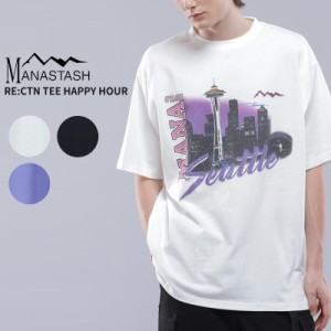 マナスタッシュ MANASTASH RE:CTN TEE HAPPY HOUR  半袖Tシャツ カットソー トップス