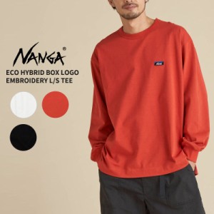 ナンガ NANGA ECO HYBRID BOX LOGO EMBROIDERY L/S TEE  ロングスリーブティー 長袖Tシャツ メンズ  [AA]