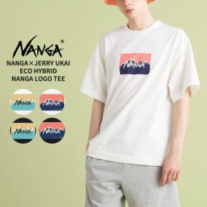 ナンガ×ジェリーウカイ Tシャツ NANGA 30周年 アニバーサリー エコハイブリッド ナンガロゴティー 半袖 