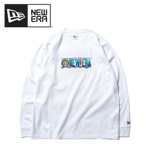 ニューエラ(NEW ERA)長袖 コットン Tシャツ ONE PIECE ワンピース タイトルロゴ L/SL《White》 長袖Tシャツ[AA]