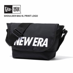 ニュー エラ NEW ERA ショルダーバッグ 9L プリントロゴ ブラック ショルダーバッグ   [AA]