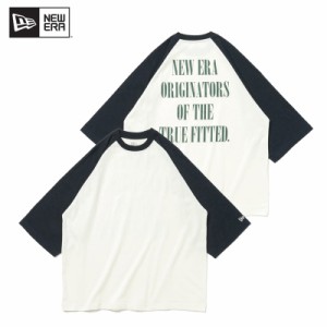 ニューエラ(NEW ERA) 7分袖 オーバーサイズド コットン Tシャツ Raglan Sleeve ラグランスリーブ トップス カットソー[AA]