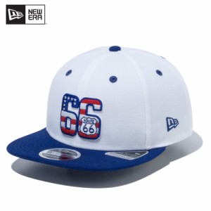 ニュー エラ NEW ERA 9FIFTY Original Fit ROUTE 66 ロゴ ホワイト/ダークロイヤル  ゴルフ キャップ 帽子 [BB]