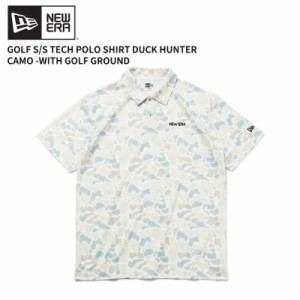 ニュー エラ NEW ERA 半袖 テック ポロシャツ Duck Hunter Camo -with Golf Ground- ゴルフ ポロシャツ [AA]