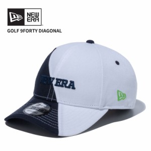 ニュー エラ NEW ERA 9FORTY 9FORTY Diagonal ホワイト/ネイビー ゴルフ キャップ 帽子  [BB]