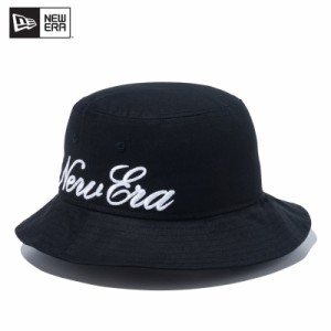 ニュー エラ NEW ERA バケット01 エッセンシャル Script Logo スクリプトロゴ ブラック バケットハット 帽子  [AA]