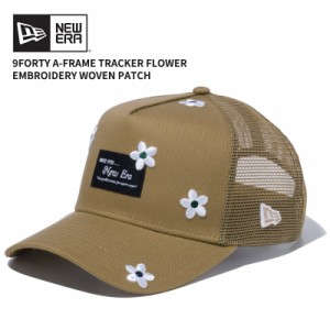 ニュー エラ NEW ERA 9FORTY A-Frame トラッカー Flower Embroidery ウーブンパッチ メッシュ キャップ 帽子  [BB]