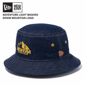 ニュー エラ NEW ERA アドベンチャーライト Washed Denim マウンテンロゴ デニムハット 帽子  バケハ