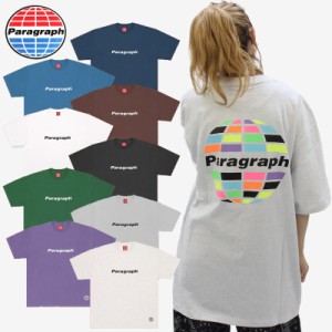 パラグラフ(paragraph) Neon Earth Logo T-Shirt  NO.044/NO.44 ネオン アース ロゴ Tシャツ 半袖 メンズ レディース カットソー[AA]