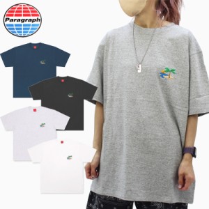 パラグラフ(paragraph) PARADISE EMBROIDERY T-SHIRT NO.055/NO.55 刺繍ロゴ Tシャツ 半袖 メンズ レディース カットソー [AA]