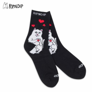 リップンディップ RIPNDIP Nermal Loves Mid Socks 靴下 くるぶし丈ソックス [AA-2]