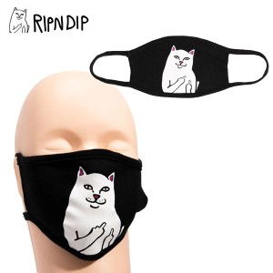 リップンディップ(RIPNDIP) Lord Nermal Face Mask (Black) フェイスマスク  飛沫対策 布マスク 洗えるマスク ゆうパケット送料無料[小物