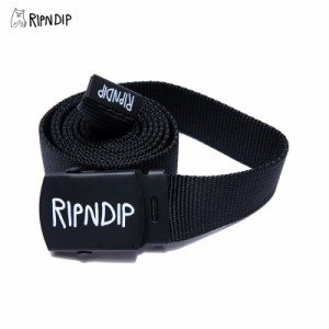 リップンディップ(RIPNDIP) Logo Web Belt (Black) ウェブ ベルト ガチャベル[小物] [AA-3]