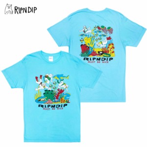 リップンディップ(RIPNDIP) Under The Sea S/SL Tee 《Baby Blue》 メンズ 半袖Tシャツ/ [AA-2]