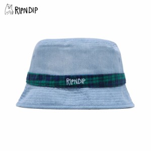 リップンディップ(RIPNDIP) The Echo Denim Bucket Hat 《Navy》  バケットハット バケハ 帽子 [AA]