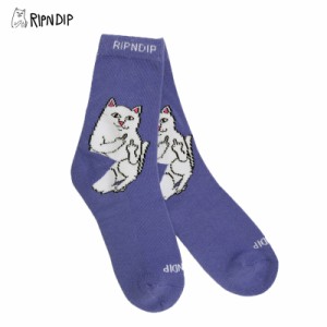 リップンディップ(RIPNDIP) Load Nermal Mid Socks (Violet) 靴下  ショート丈ソックス [AA-2]