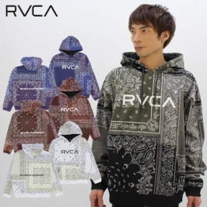 ルーカ(RVCA) PATCHWORK BANDANA HOODIE (bc042-158)メンズ バンダナ柄 プルオーバー パーカー トップス フード 男性用 [AA]