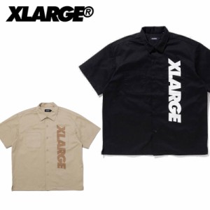 エクストララージ(X-LARGE) S/S STANDARD LOGO WORK SHIRT ワークシャツ/半袖シャツ/カジュアル トップス[AA]