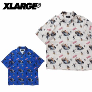 エクストララージ(X-LARGE) S/S BURN DOWN PATTERN SHIRT プリントシャツ/半袖シャツ/カジュアル トップス[AA]