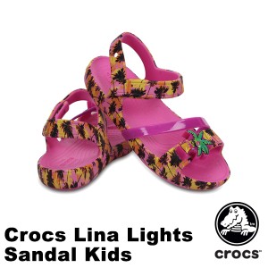 【送料無料対象外】クロックス リナ ライツ サンダル キッズ(crocs lina lights sandal kids) 【ベビー&キッズ 子供用】[AA]【50】