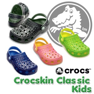 【送料無料対象外】クロックス(CROCS) クロックスキン クラシック キッズ サンダル(Crocskin Classic Kids)【ベビー&子供用】[AA]【64】