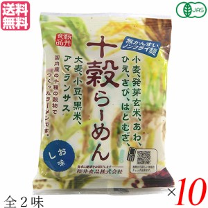 ラーメン らーめん インスタントラーメン 桜井食品 十穀らーめん(ノンフライ麺) しお・しょうゆ 10袋セ