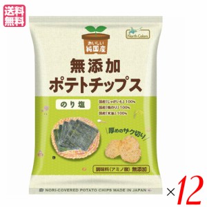 ポテチ ポテトチップス 無添加 おいしい純国産 無添加ポテトチップス のり塩 53g ノースカラーズ １２