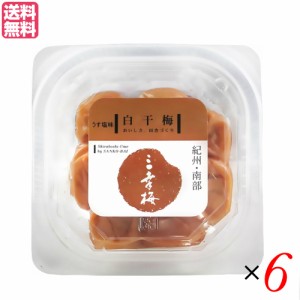 梅干し 昔ながら 減塩 白干梅 うす塩 100g 三幸農園 6個セット