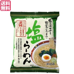 【ポイント倍々！最大+7%】インスタントラーメン ラーメン 袋麺 創健社 塩らーめん 102g 送料無料