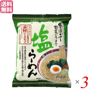 【6/13(木)限定！ポイント8~10%還元】インスタントラーメン ラーメン 袋麺 創健社 塩らーめん 102g 5個セット 送料無料