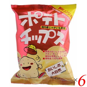 【ポイント倍々！最大+7%】ポテトチップス ポテチ コンソメ 創健社 ポテトチップス 野菜コンソメ味 60g 6個セット